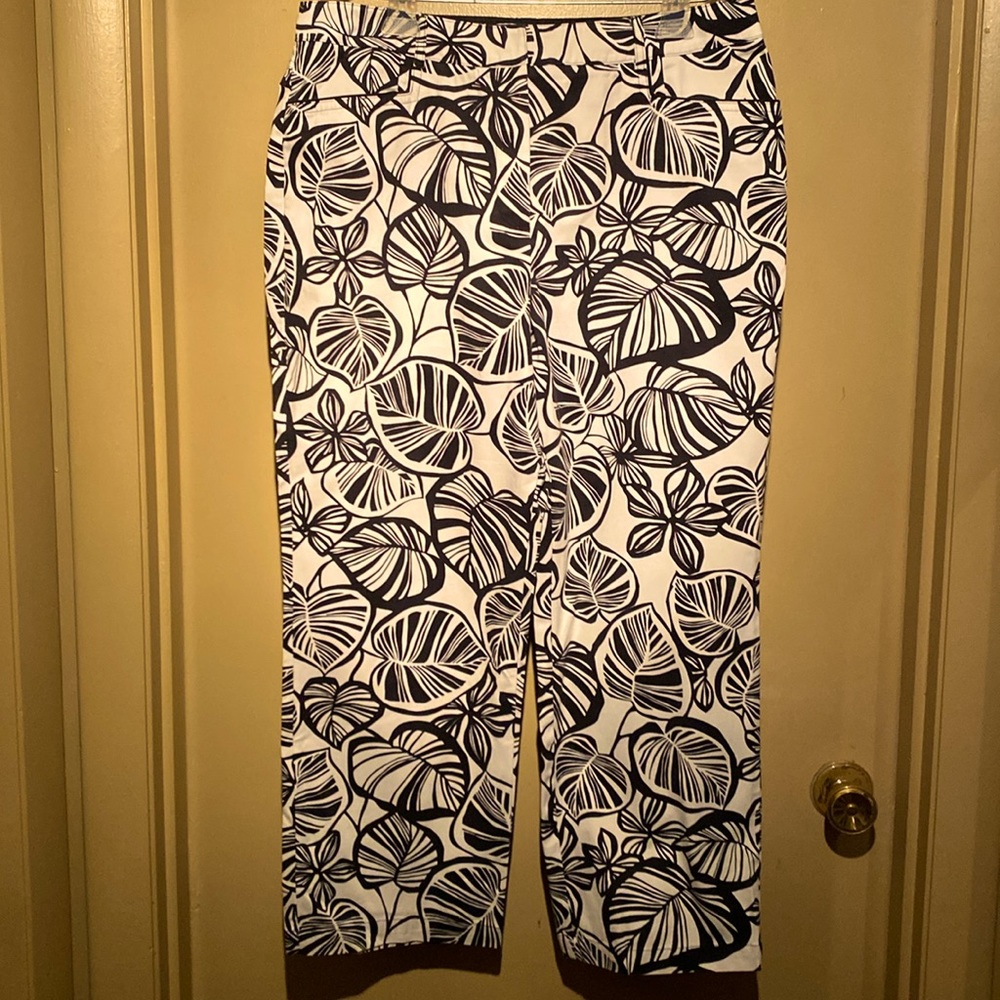Talbots stretch Black/White pants, 12